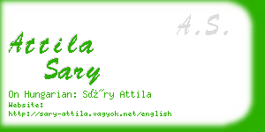 attila sary business card